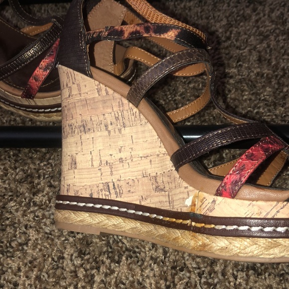 Sofia Vergara Multi-Animal Print Open Tow Wedge Heel - Picture 9 of 13